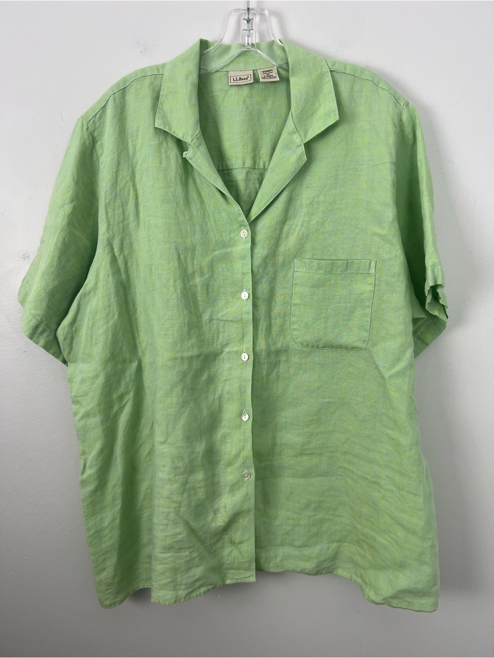 L.L. Bean 100% Linen Button Shirt 2 Tones